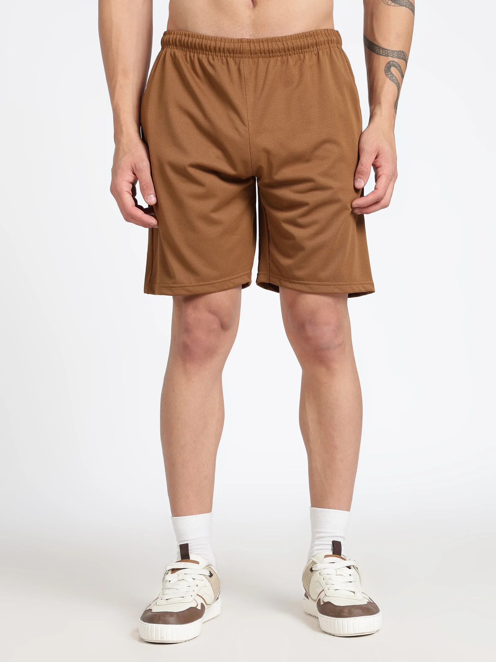 Polyester Shorts(Light Brown)